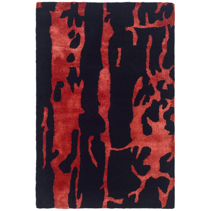 SAFAVIEH Soho Collection SOH326B Handmade Black / Red Rug Image 8