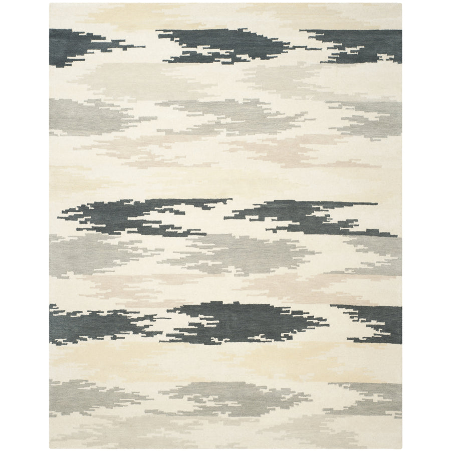 SAFAVIEH Soho Collection SOH336A Handmade Ivory/Grey Rug Image 1