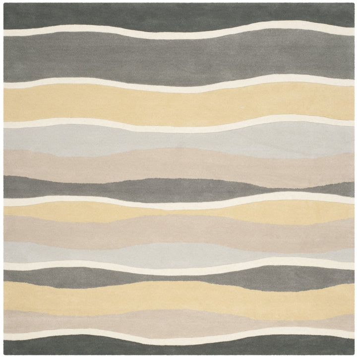 SAFAVIEH Soho Collection SOH337A Handmade Grey / Gold Rug Image 4