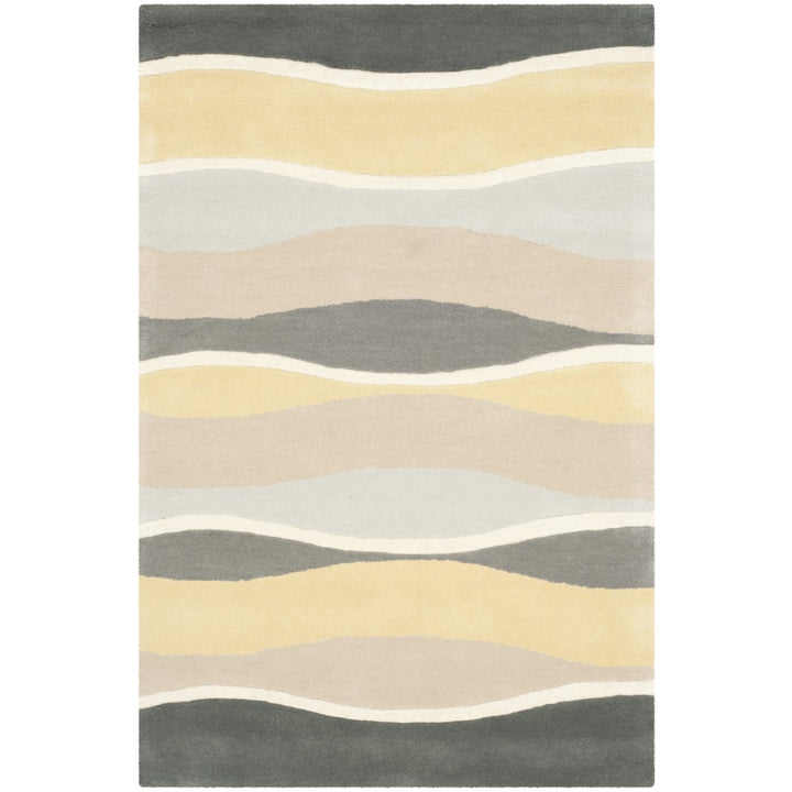 SAFAVIEH Soho Collection SOH337A Handmade Grey / Gold Rug Image 7