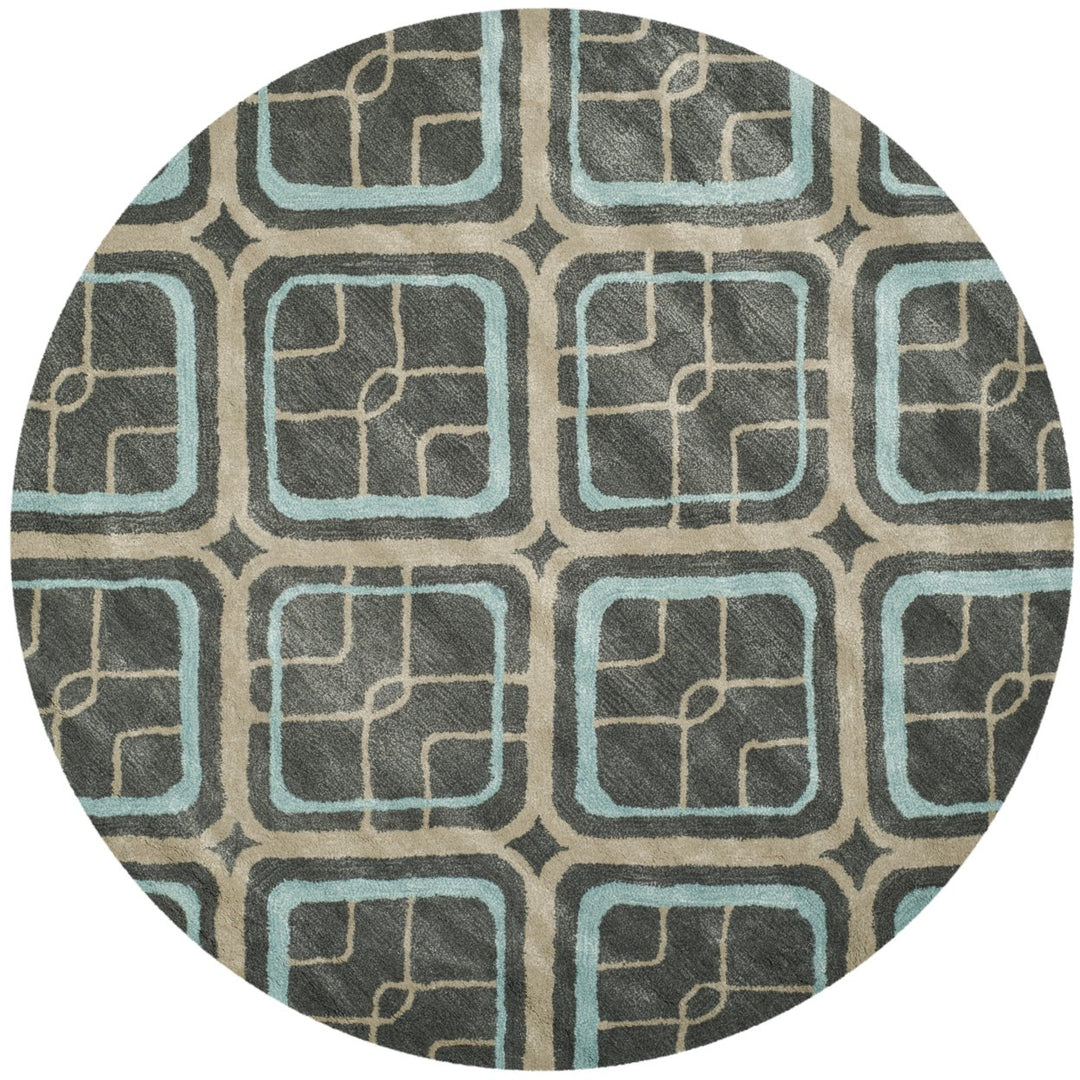 SAFAVIEH Soho Collection SOH412A Handmade Grey/Multi Rug Image 4