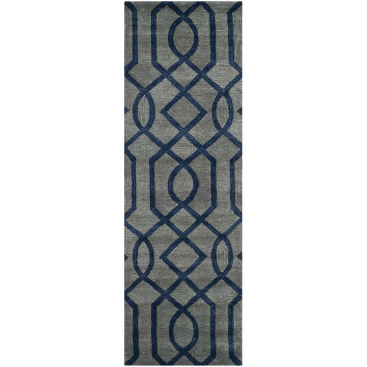 SAFAVIEH Soho SOH411A Handmade Grey / Dark Blue Rug Image 1