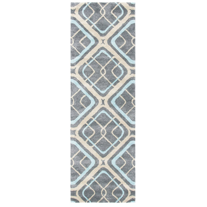 SAFAVIEH Soho Collection SOH412A Handmade Grey/Multi Rug Image 5