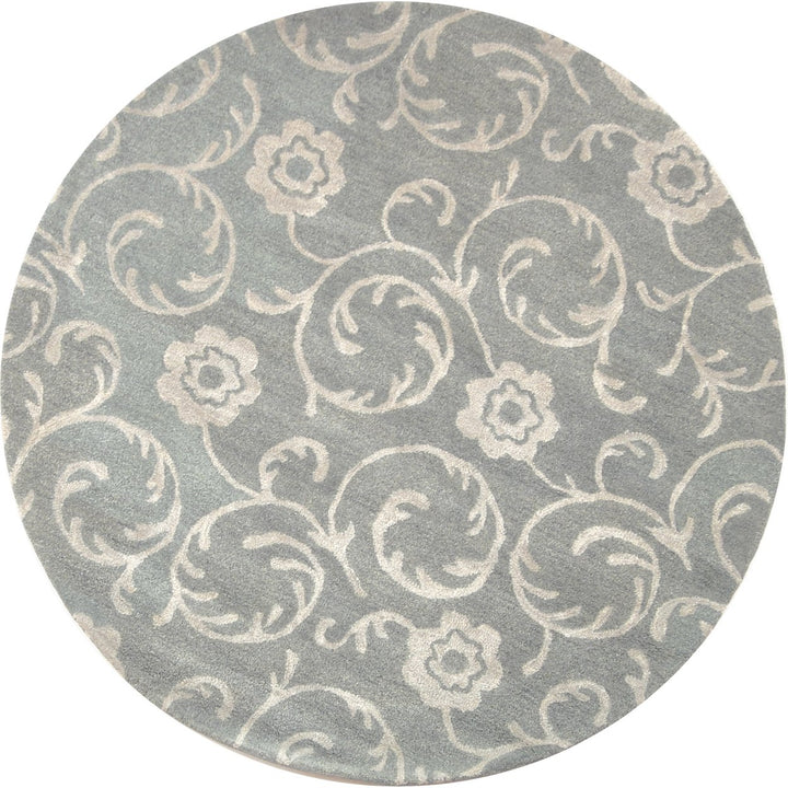 SAFAVIEH Soho SOH415B Handmade Light Blue / Silver Rug Image 4