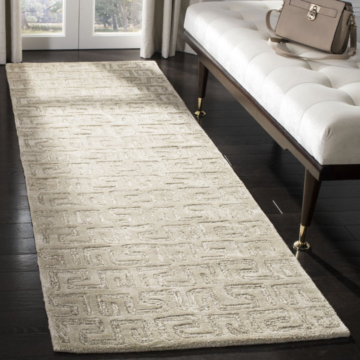 SAFAVIEH Soho Collection SOH416D Handmade Light Green Rug Image 3