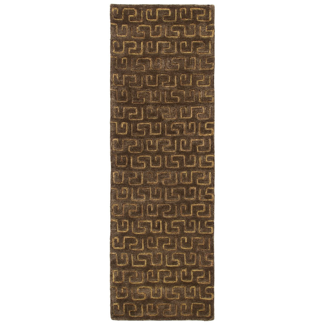 SAFAVIEH Soho Collection SOH416C Handmade Brown/Gold Rug Image 1