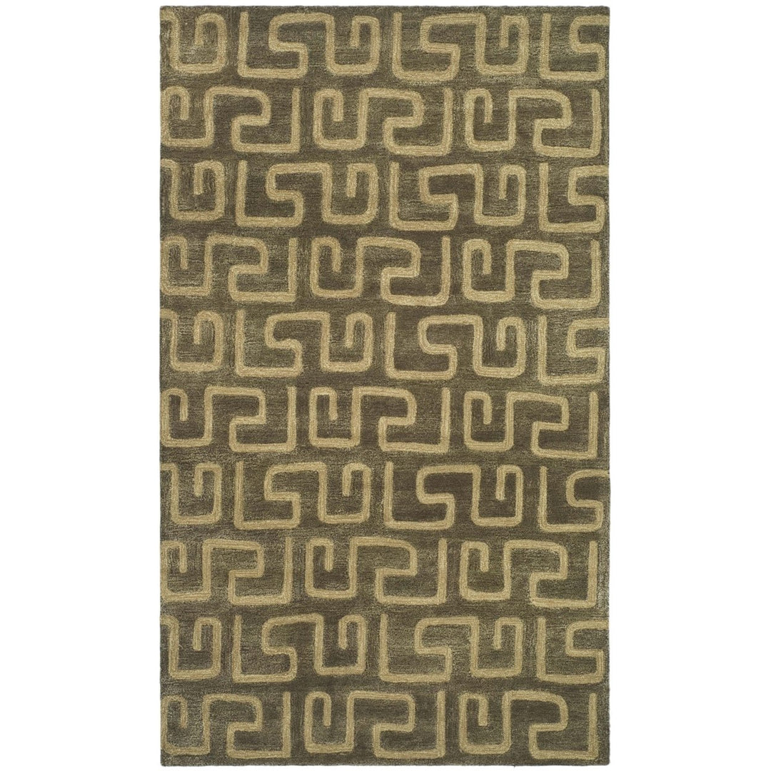 SAFAVIEH Soho Collection SOH416C Handmade Brown/Gold Rug Image 7