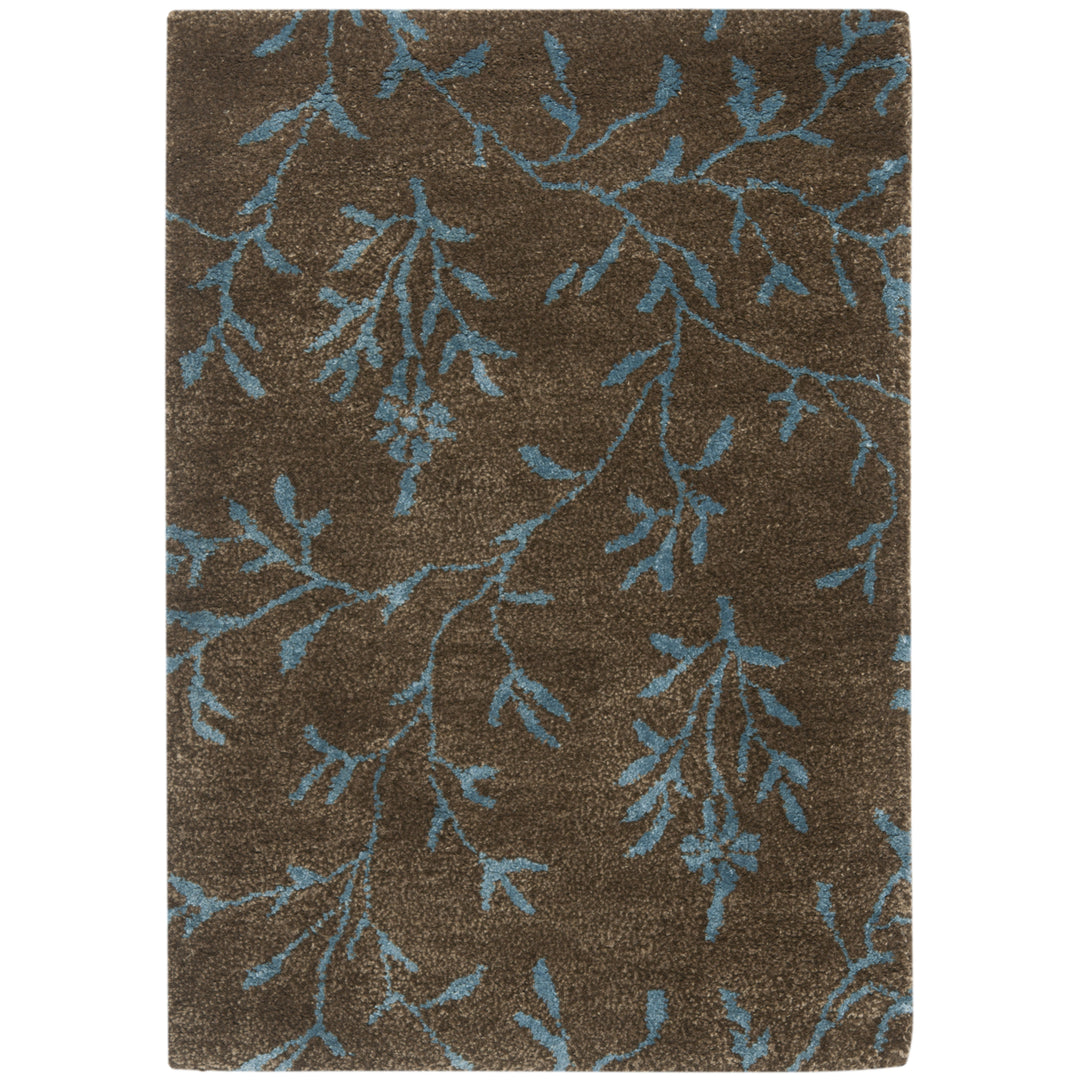 SAFAVIEH Soho SOH418A Handmade Brown / Light Blue Rug Image 9