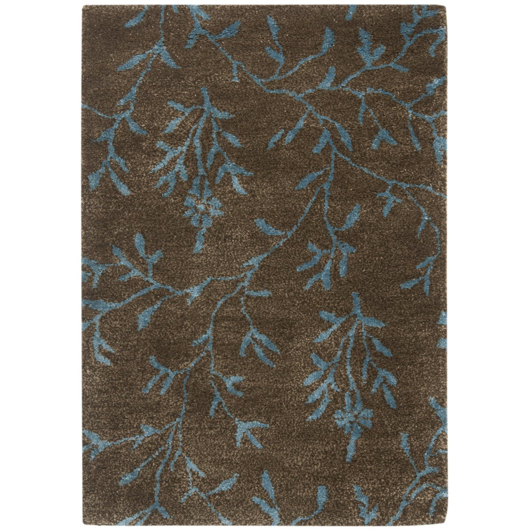 SAFAVIEH Soho SOH418A Handmade Brown / Light Blue Rug Image 1