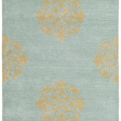 SAFAVIEH Soho Collection SOH424A Handmade Turquoise Rug Image 1