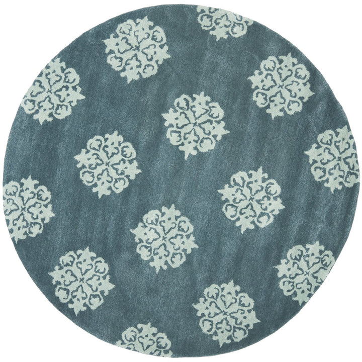 SAFAVIEH Soho Collection SOH424B Handmade Blue Rug Image 1