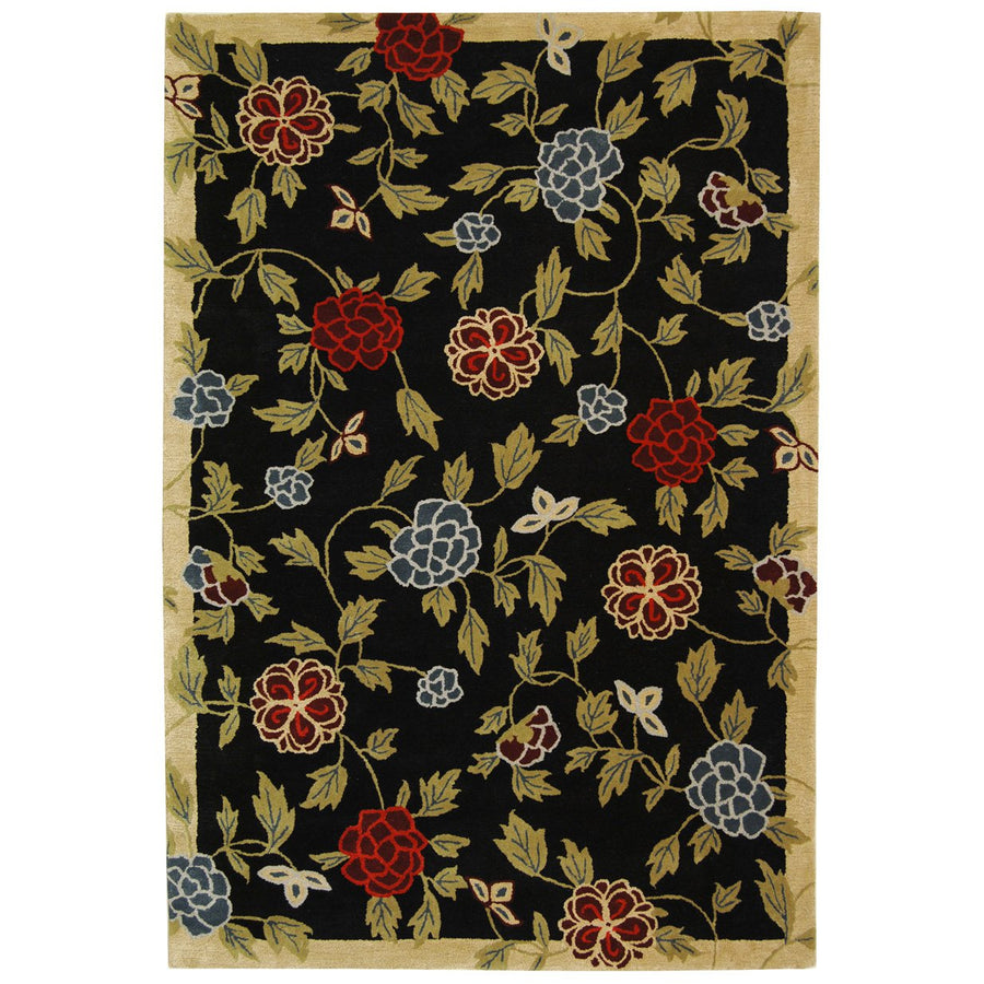 SAFAVIEH Soho SOH428A Handmade Black / Multi Rug Image 1