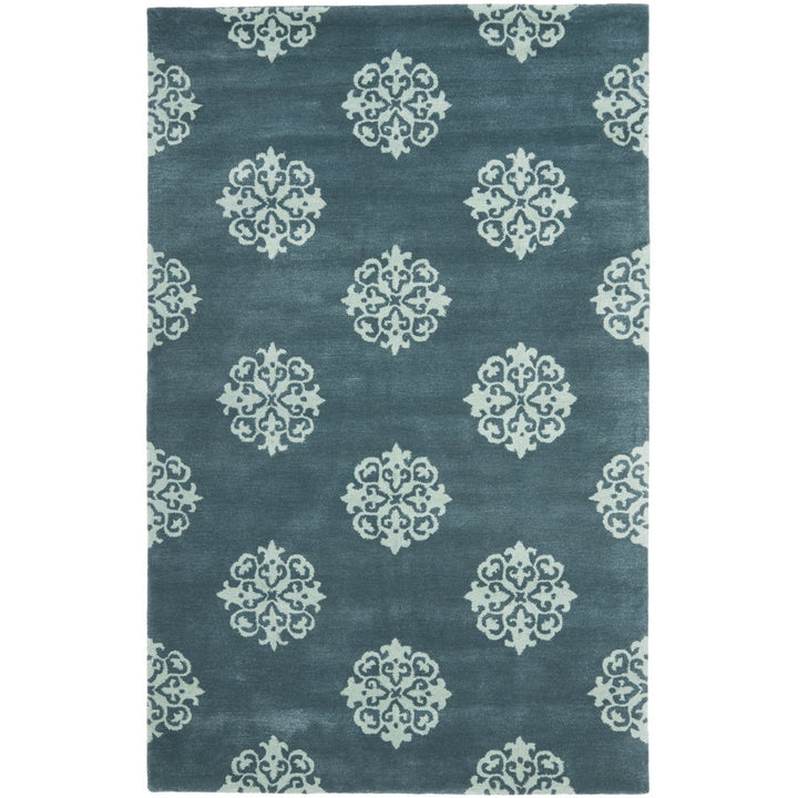 SAFAVIEH Soho Collection SOH424B Handmade Blue Rug Image 1