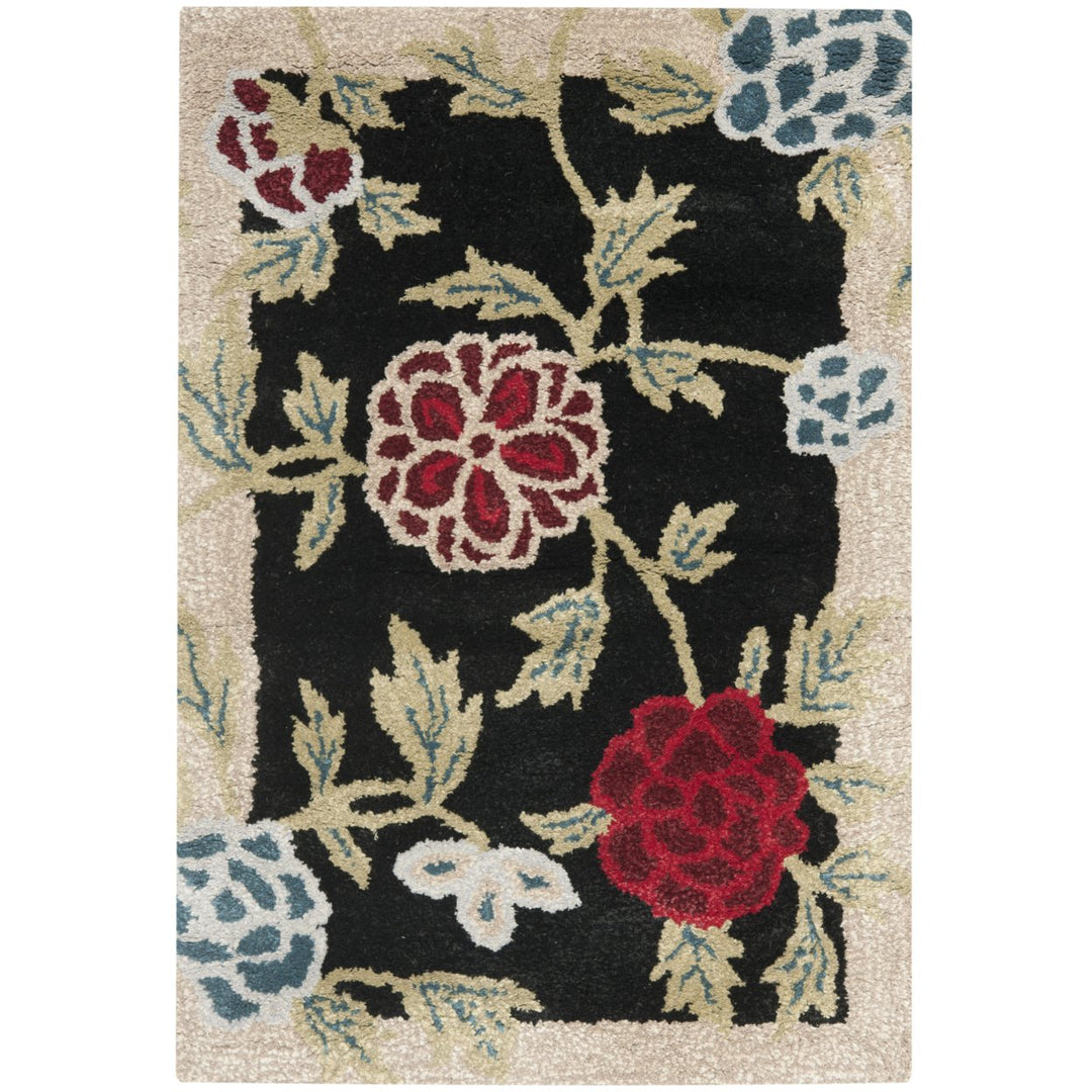 SAFAVIEH Soho SOH428A Handmade Black / Multi Rug Image 4