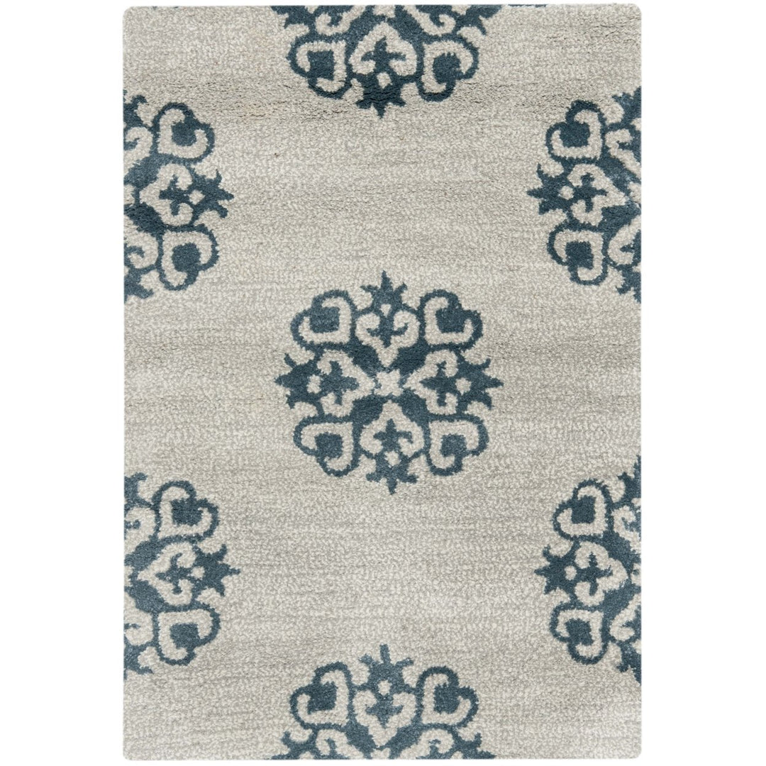 SAFAVIEH Soho Collection SOH424C Handmade Silver Rug Image 1