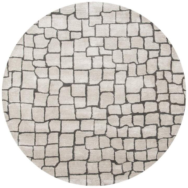 SAFAVIEH Soho SOH431A Handmade Silver / Grey Rug Image 1