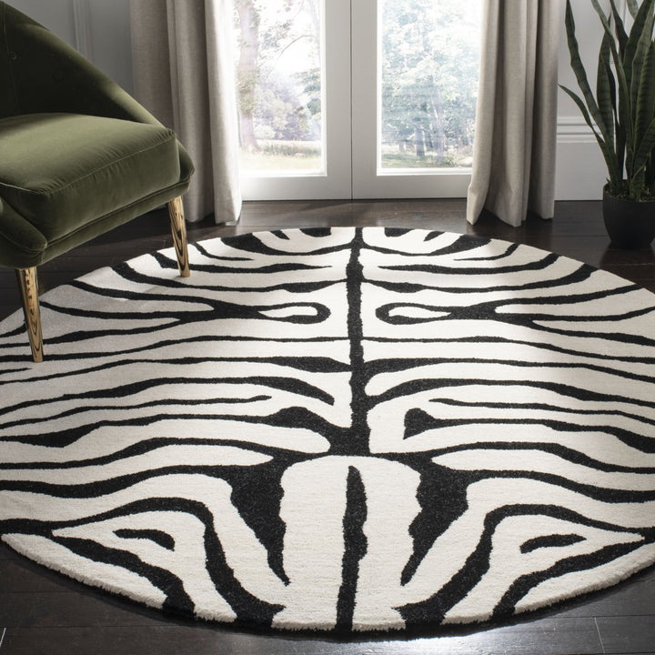 SAFAVIEH Soho SOH435A Handmade Black / White Rug Image 1