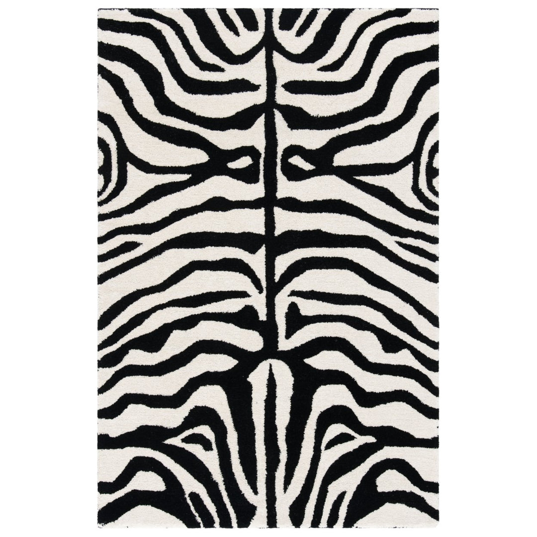 SAFAVIEH Soho SOH435A Handmade Black / White Rug Image 5