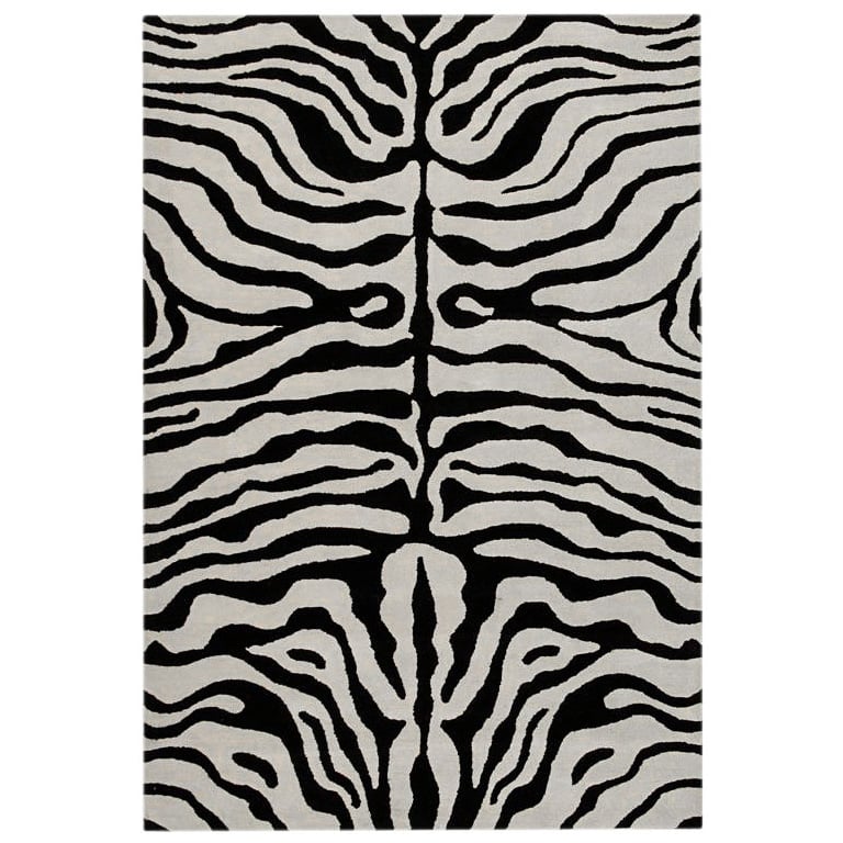 SAFAVIEH Soho SOH435A Handmade Black / White Rug Image 6