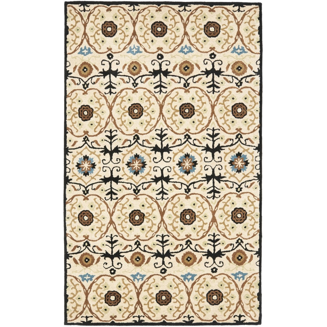 SAFAVIEH Soho SOH446A Handmade Ivory / Multi Rug Image 5