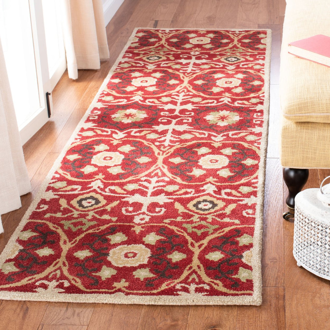 SAFAVIEH Soho Collection SOH446B Handmade Red / Multi Rug Image 2