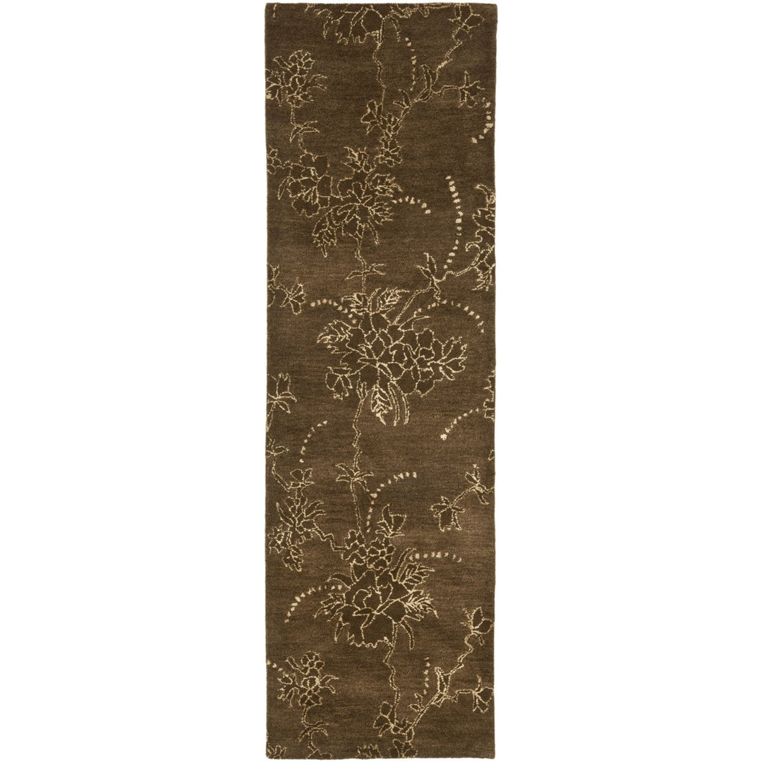 SAFAVIEH Soho Collection SOH512A Handmade Brown Rug Image 1