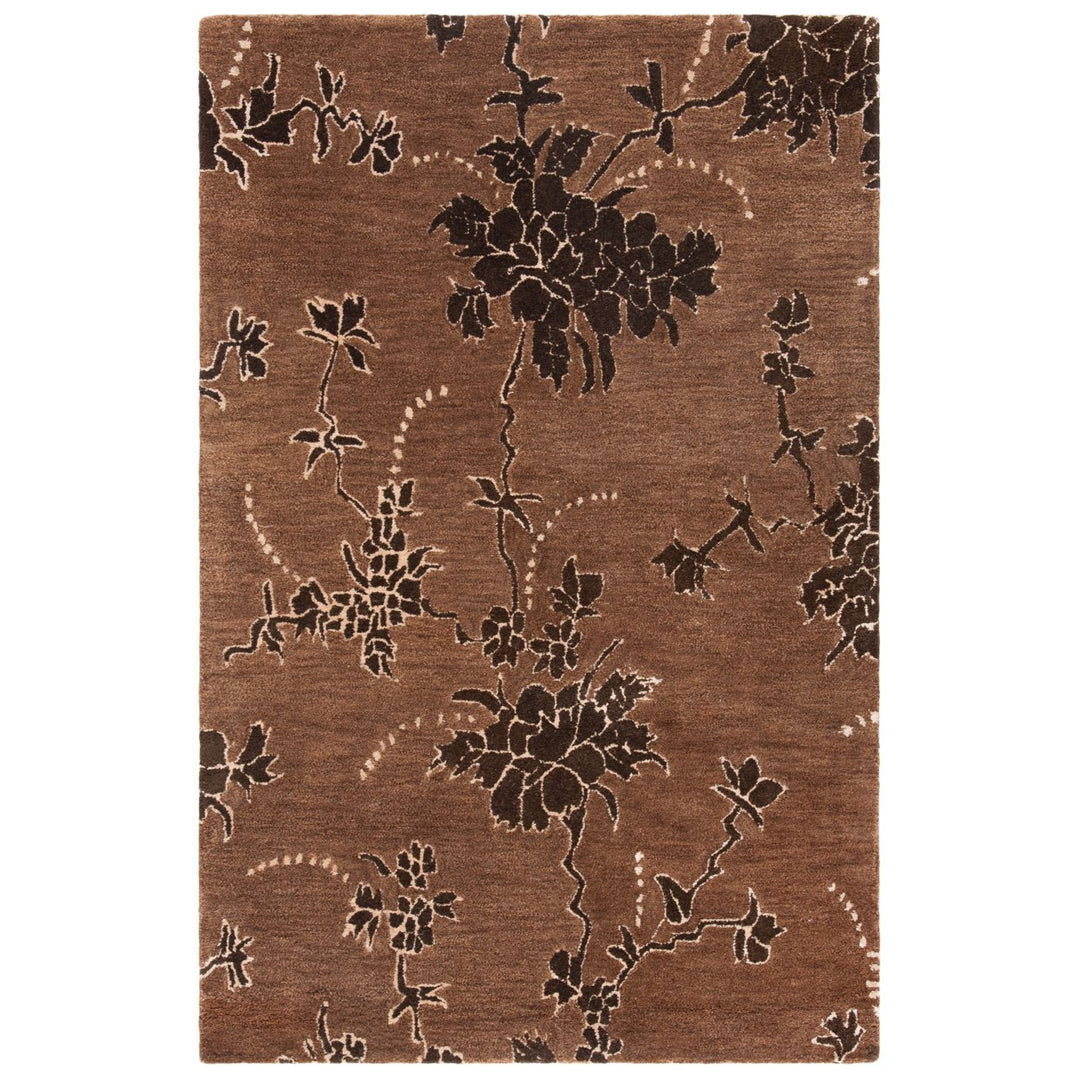 SAFAVIEH Soho Collection SOH512A Handmade Brown Rug Image 1