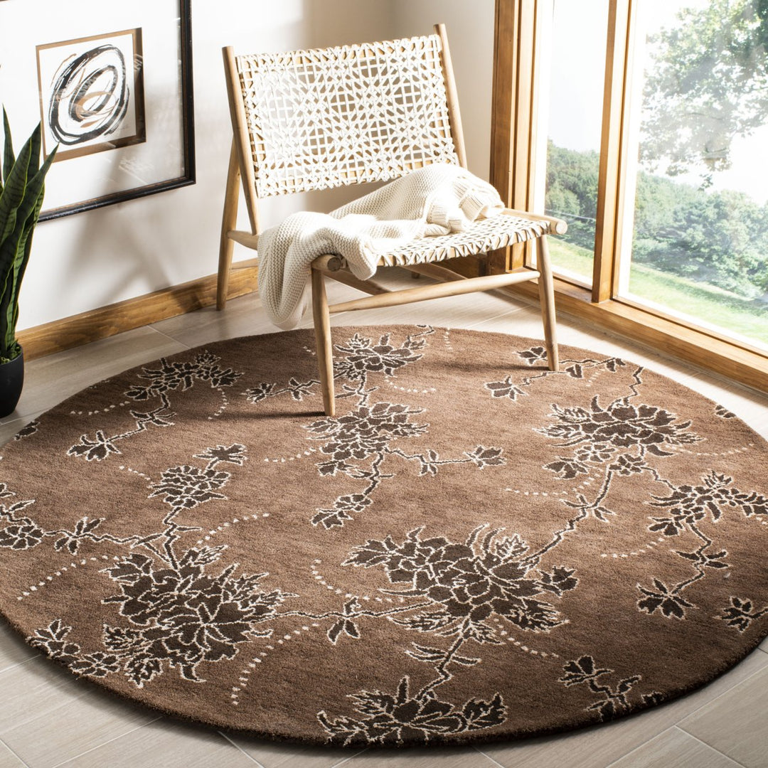 SAFAVIEH Soho Collection SOH512A Handmade Brown Rug Image 8