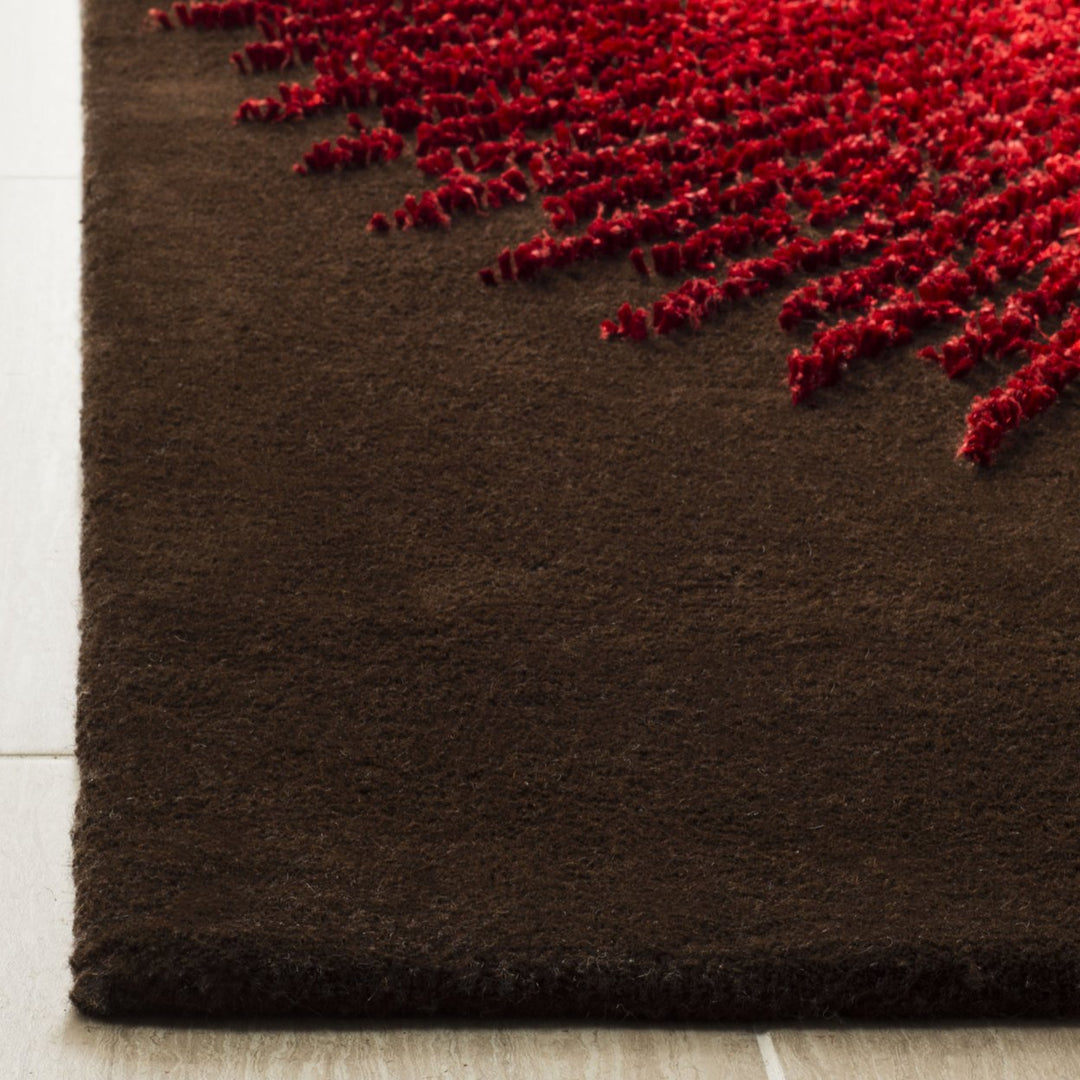 SAFAVIEH Soho Collection SOH655T Handmade Brown / Red Rug Image 7