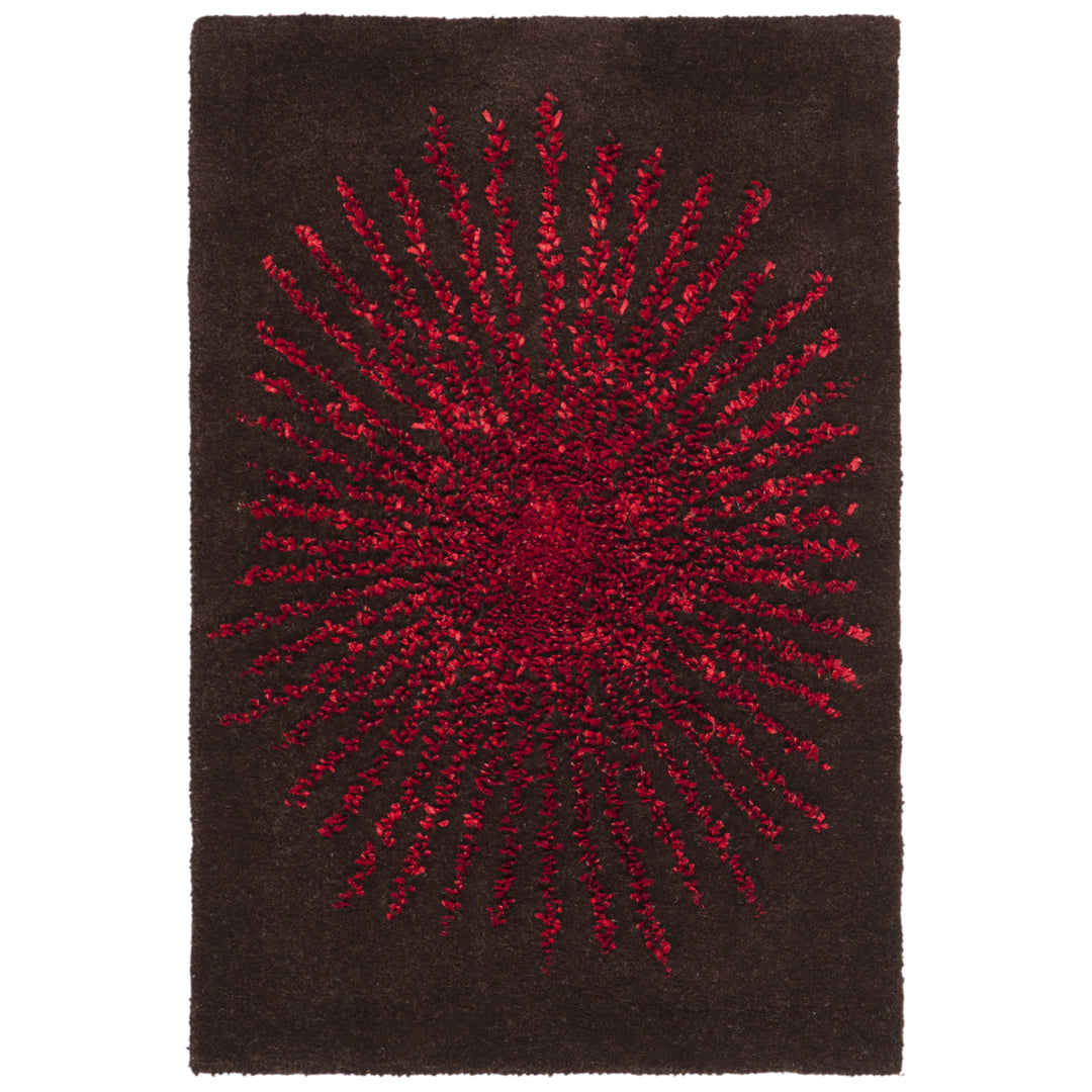 SAFAVIEH Soho Collection SOH655T Handmade Brown / Red Rug Image 8