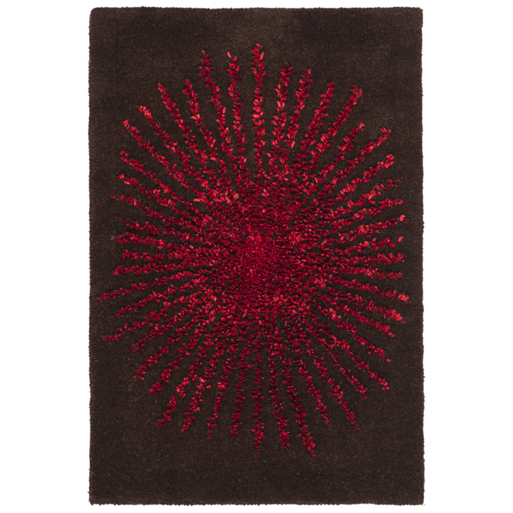 SAFAVIEH Soho Collection SOH655T Handmade Brown / Red Rug Image 8