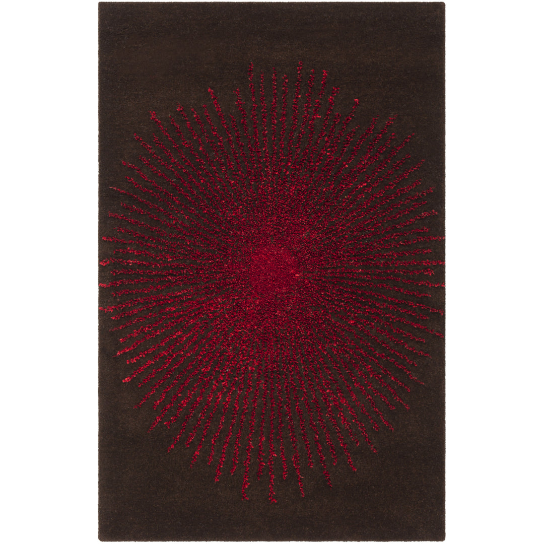 SAFAVIEH Soho Collection SOH655T Handmade Brown / Red Rug Image 9