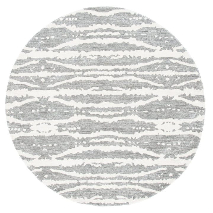 SAFAVIEH Soho Collection SOH656F Handmade Grey/Ivory Rug Image 4