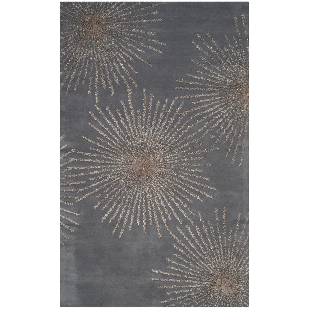 SAFAVIEH Soho SOH712E Handmade Dark Grey / Silver Rug Image 2