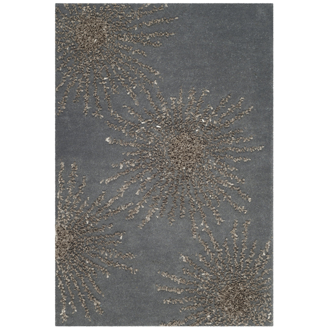 SAFAVIEH Soho SOH712E Handmade Dark Grey / Silver Rug Image 9