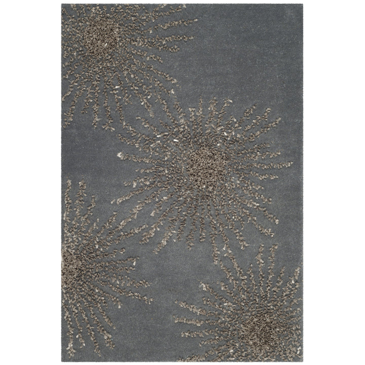 SAFAVIEH Soho SOH712E Handmade Dark Grey / Silver Rug Image 9