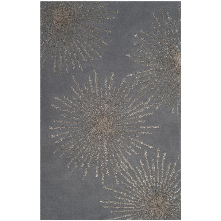 SAFAVIEH Soho SOH712E Handmade Dark Grey / Silver Rug Image 10