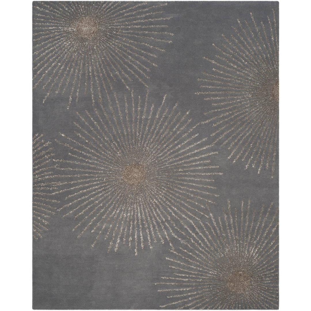 SAFAVIEH Soho SOH712E Handmade Dark Grey / Silver Rug Image 11