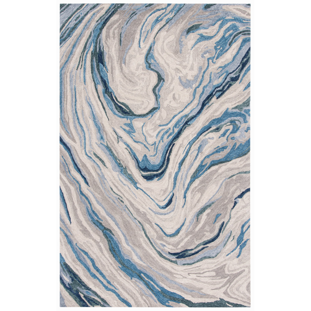 SAFAVIEH Soho Collection SOH675M Handmade Blue/Beige Rug Image 2