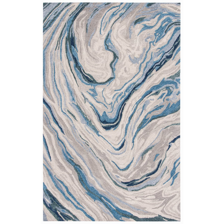 SAFAVIEH Soho Collection SOH675M Handmade Blue/Beige Rug Image 1