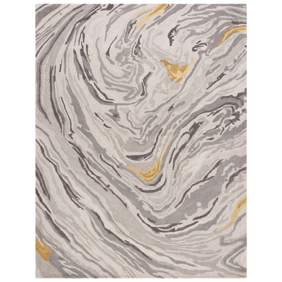 SAFAVIEH Soho Collection SOH675F Handmade Grey / Gold Rug Image 6