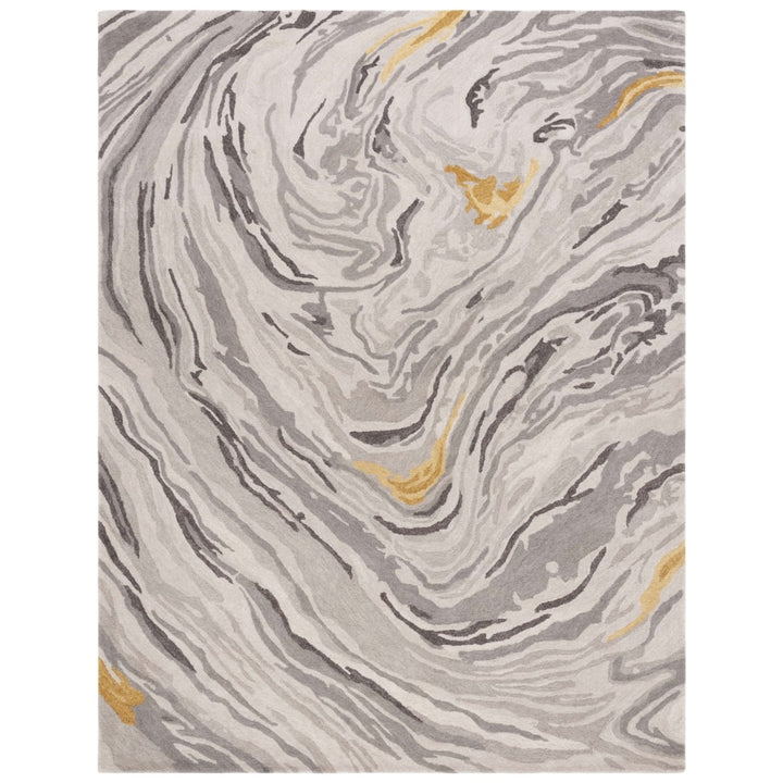 SAFAVIEH Soho Collection SOH675F Handmade Grey / Gold Rug Image 1