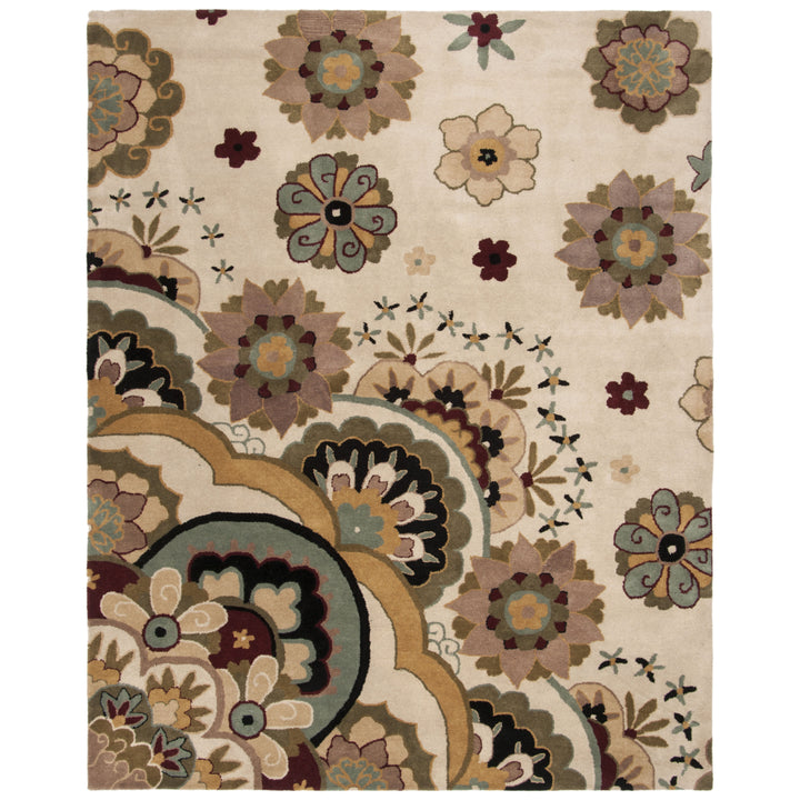 SAFAVIEH Soho SOH701A Handmade Ivory / Multi Rug Image 1