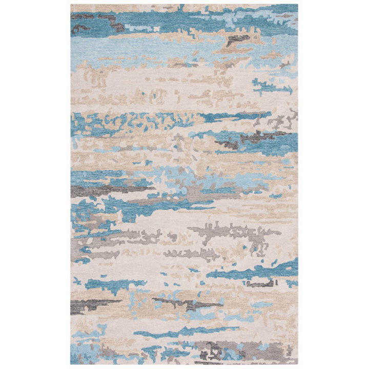 SAFAVIEH Soho Collection SOH677B Handmade Beige/Blue Rug Image 1