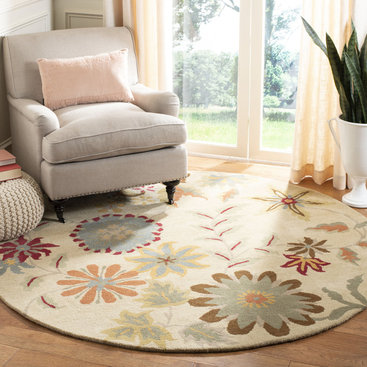 SAFAVIEH Soho Collection SOH702A Handmade Ivory/Sage Rug Image 2