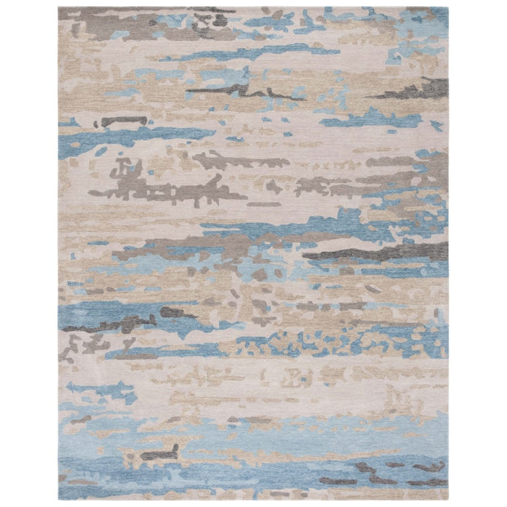 SAFAVIEH Soho Collection SOH677B Handmade Beige/Blue Rug Image 1