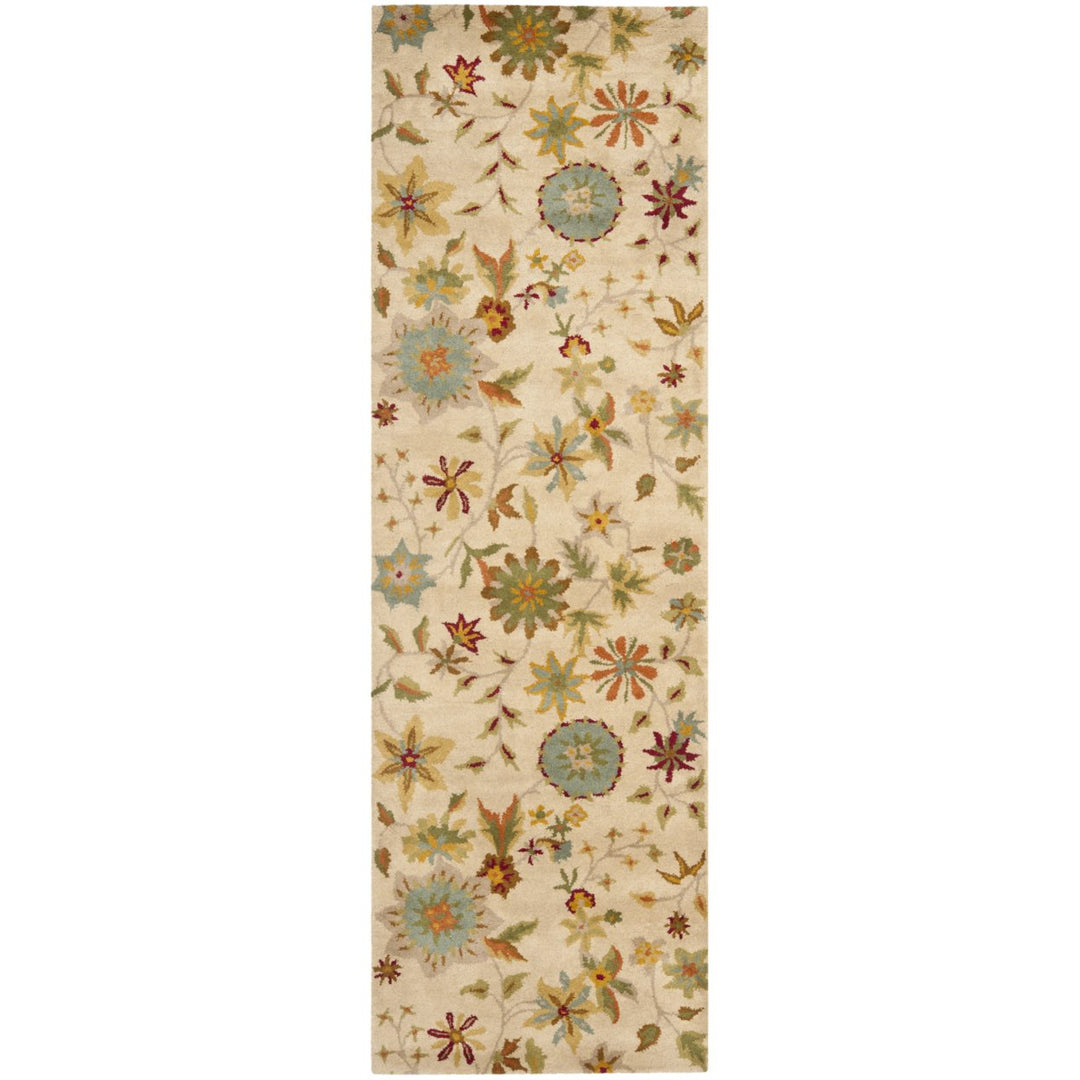 SAFAVIEH Soho Collection SOH702A Handmade Ivory/Sage Rug Image 1