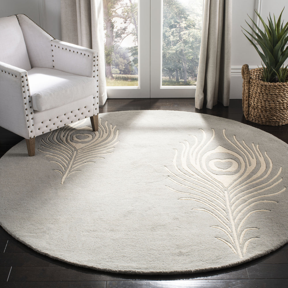 SAFAVIEH Soho Collection SOH704C Handmade Grey/Ivory Rug Image 2