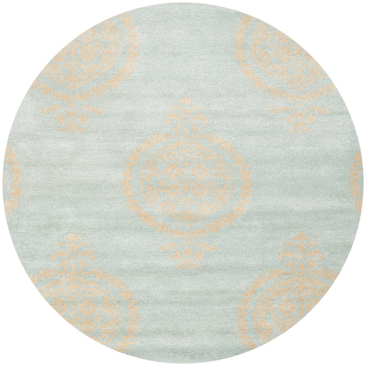 SAFAVIEH Soho Collection SOH703A Handmade Blue/Beige Rug Image 1