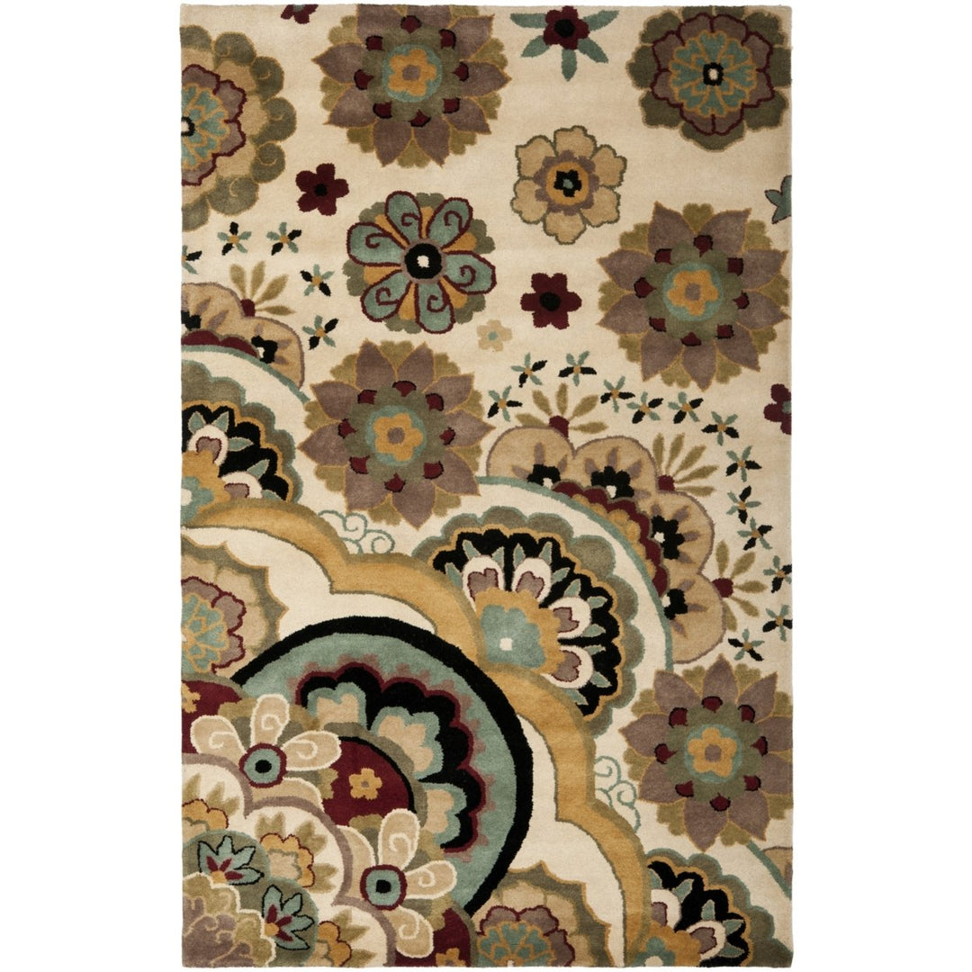 SAFAVIEH Soho SOH701A Handmade Ivory / Multi Rug Image 1